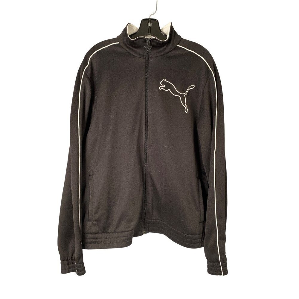 PUMA BELLAGIO MEN'S BLACK TRACK JACKET SZ L